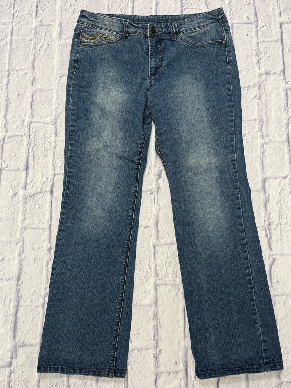 Christopher & Banks Women's Boot Cut Blue Denim Jeans